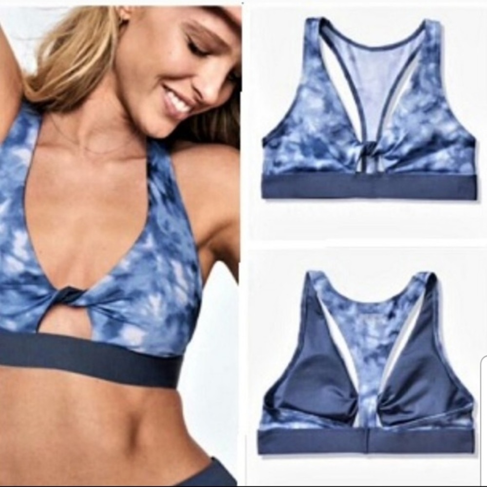 victoria secret PINK Front Twist Lightly Lined Sports Bra